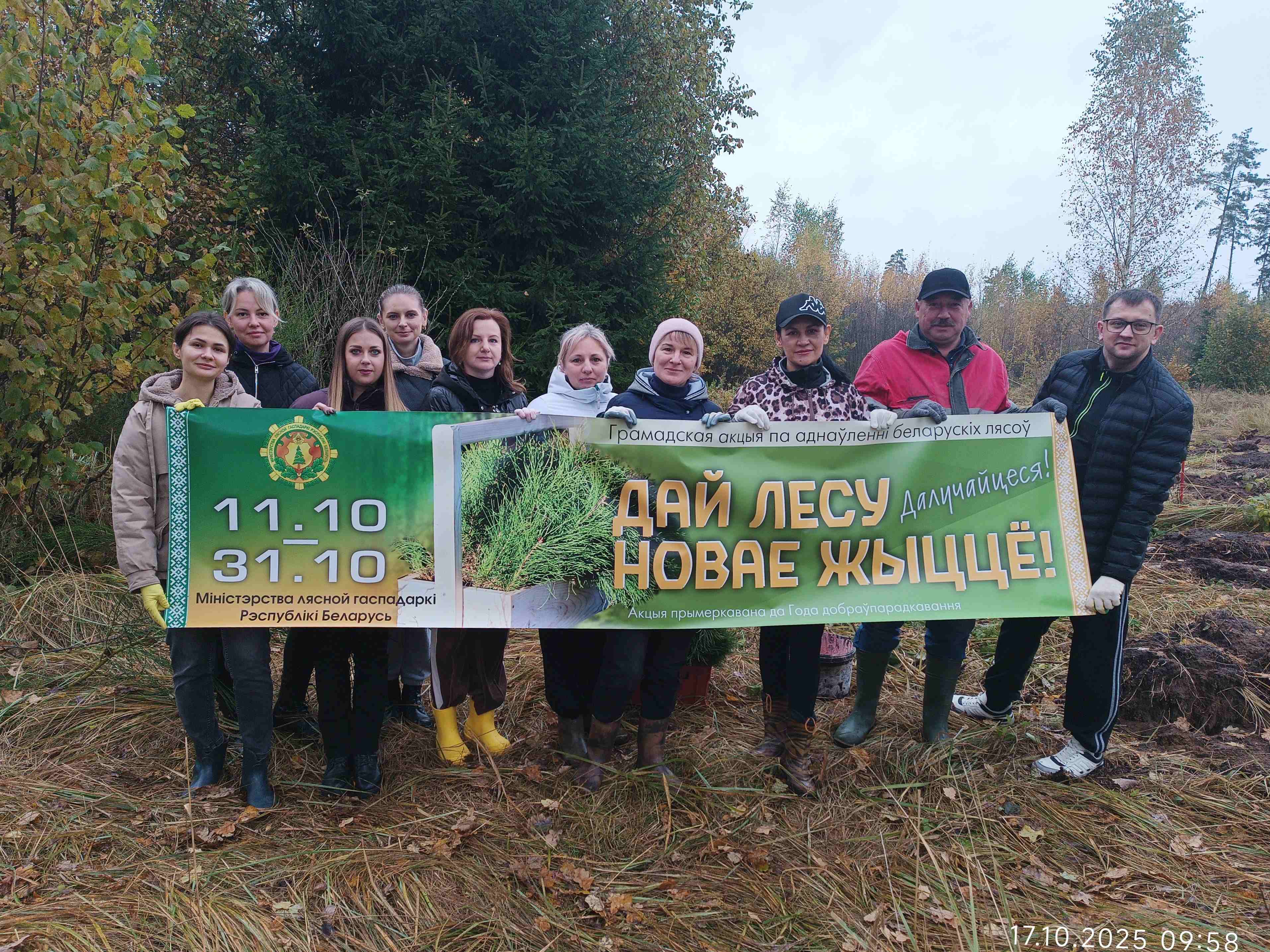 Добровольная акция «Дай лесу новае жыццё» в Лидском лесничестве: сотрудники ИМНС посадили 2 500 деревьев