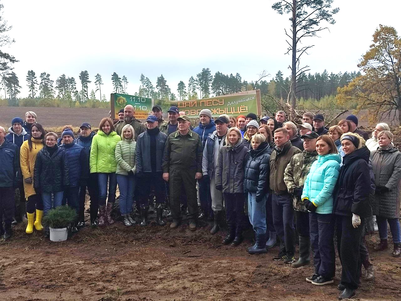 Сотрудники МНС во главе с Министром поучаствовали в Республиканской акции "Дай лесу новае жыццё!"
