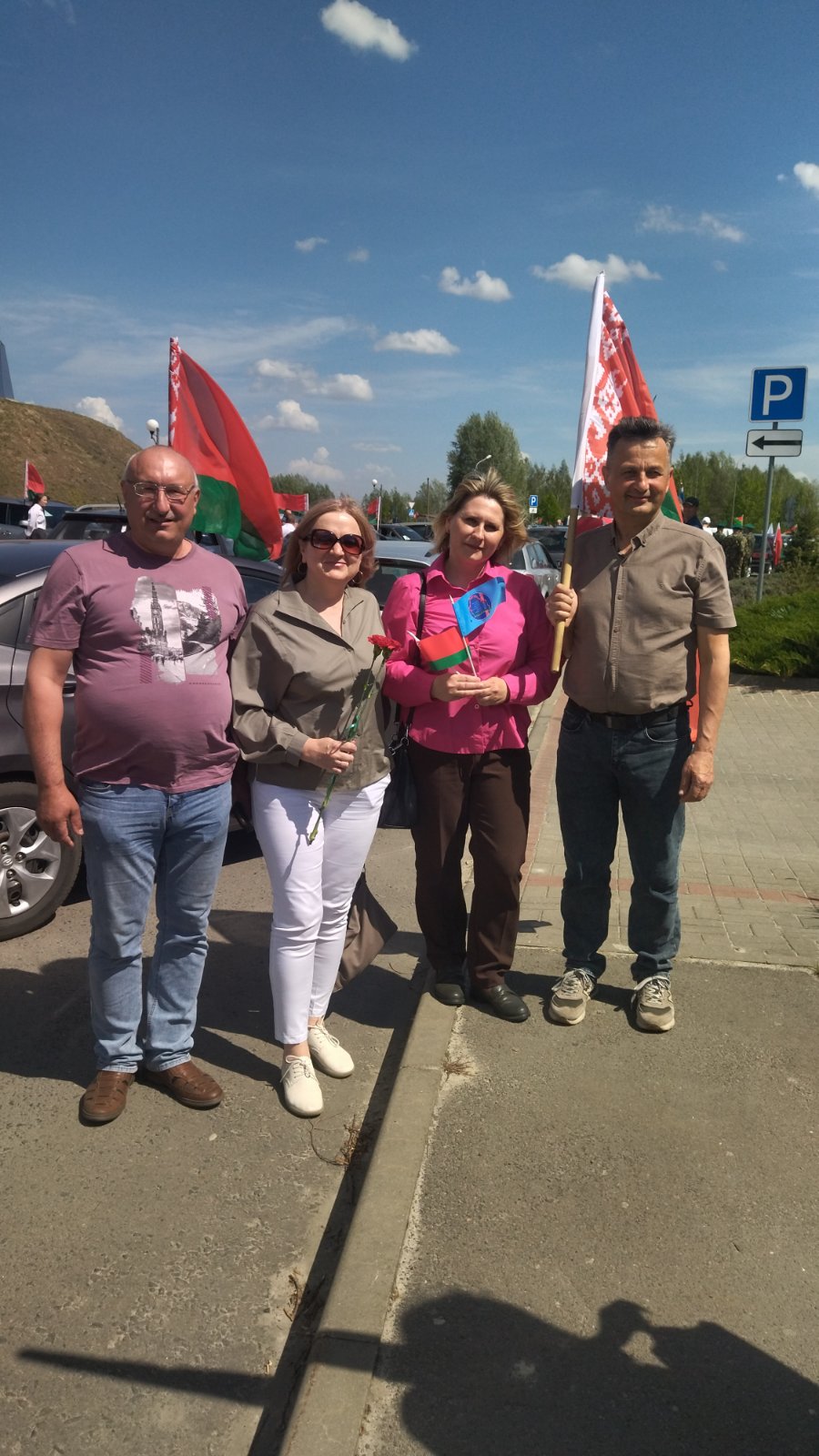 Патриотический автопробег с участием сотрудников ИМНС по Лунинецкому району прошёл в честь 9 Мая