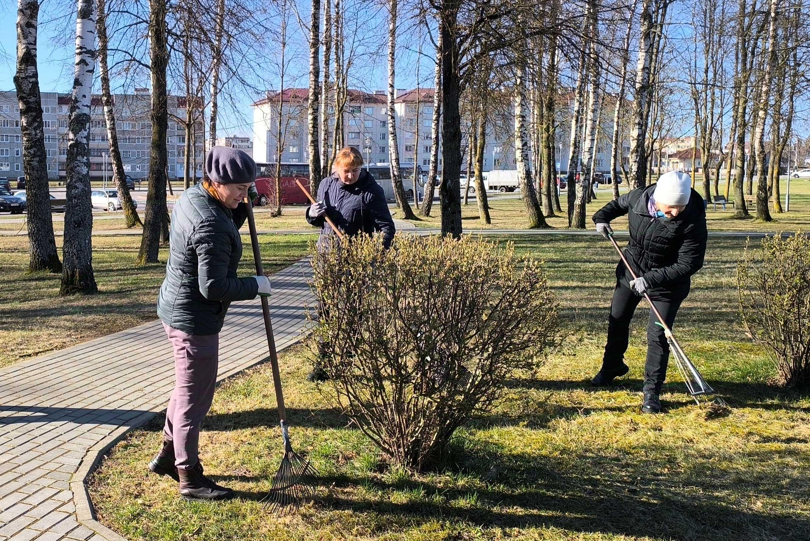 Представители инспекции МНС по Островецкому району приняли участие в республиканском субботнике
